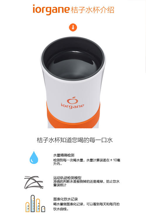 iorgane智能桔子水杯