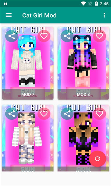 我的世界猫娘模组互动完整版1.6.1(Cat Girl Mod)