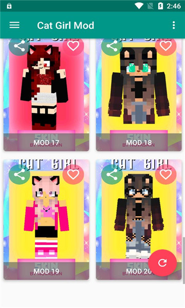 我的世界猫娘模组互动完整版1.6.1(Cat Girl Mod)