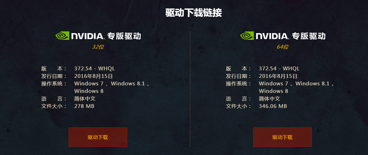 魔兽世界NVIDIA专版驱动下载32位/64位