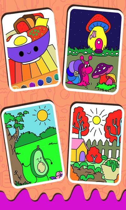 儿童画画水果涂色大全