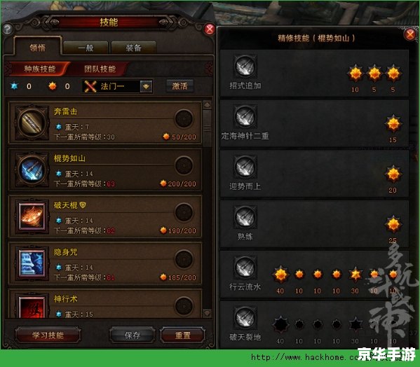 棍猴技能加点