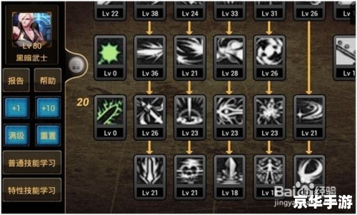 黑暗武士纯刷图加点策略