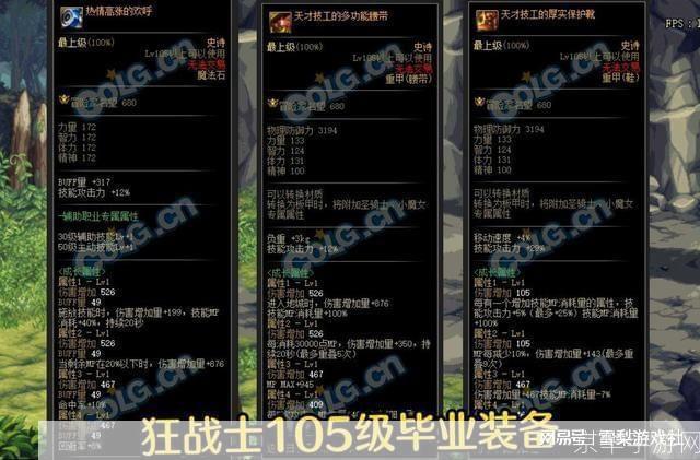 DNF狂战装备全解析：打造无敌战斗力的关键
