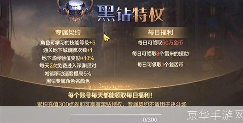 DNF黑钻盛宴：揭秘黑钻特权，探索无限可能