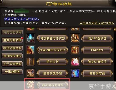 天龙八部VIP指南：尊享特权，畅游江湖