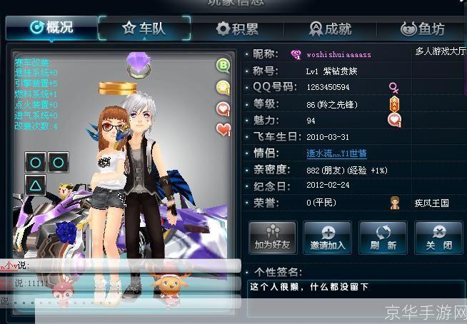 QQ飞车女性玩家名字探秘：速度与激情的交织