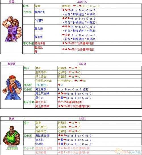 双截龙格斗游戏操作指南
