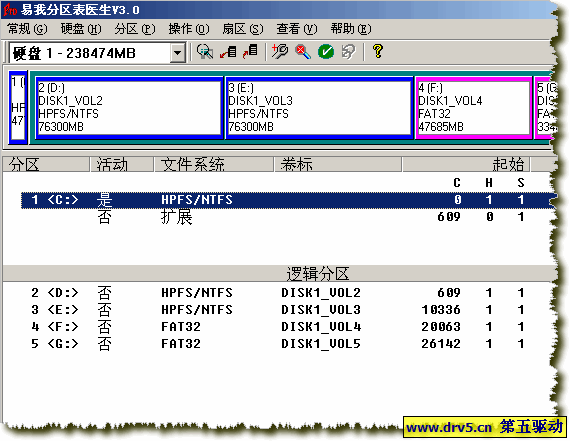 易我分区表医生v3.0使用教程