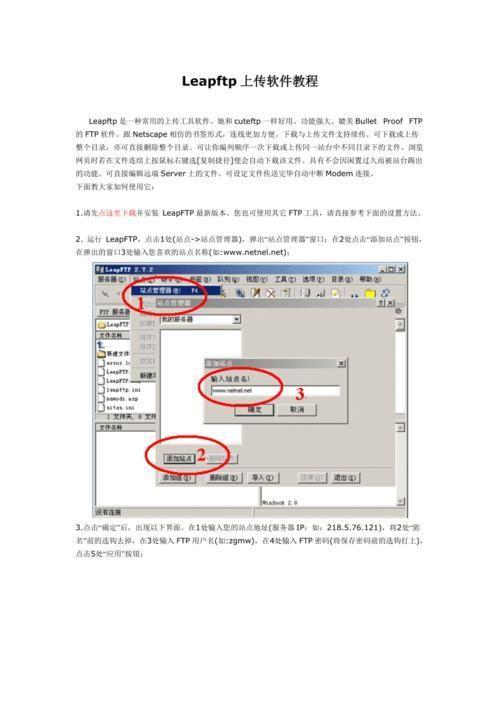leapftp怎么用: LeapFTP使用教程：如何高效地进行文件传输