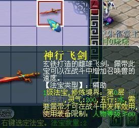 梦幻西游玩家必备：飞剑法宝的属性与实战应用